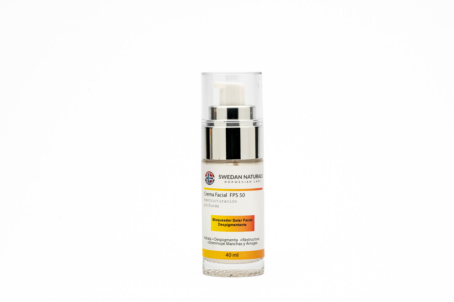 CREMA BLOQUEADOR SOLAR FACIAL SPF 50 SWEDAN NATURALS